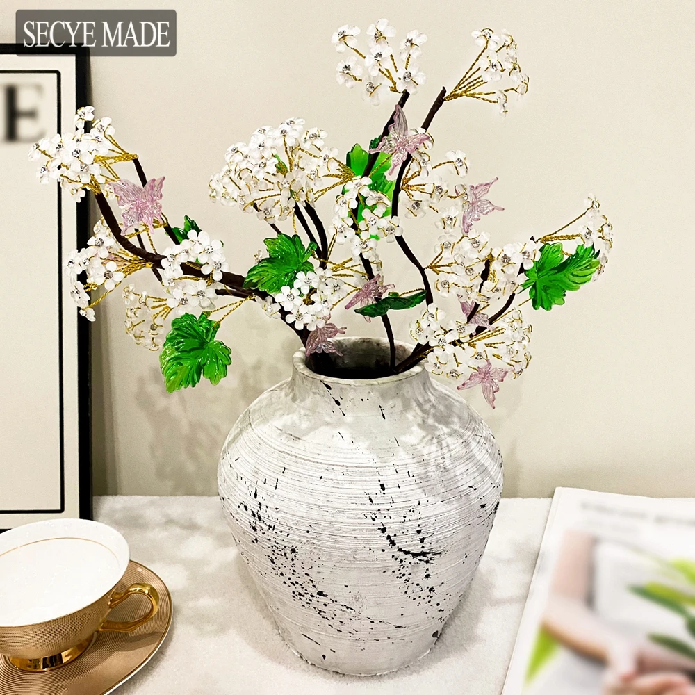 

1/3/5PCS Artificial Pear Blossom Living Room Dining Table Flower Arrangement High End Fake Flowers Decor Bouquet Ornament K108