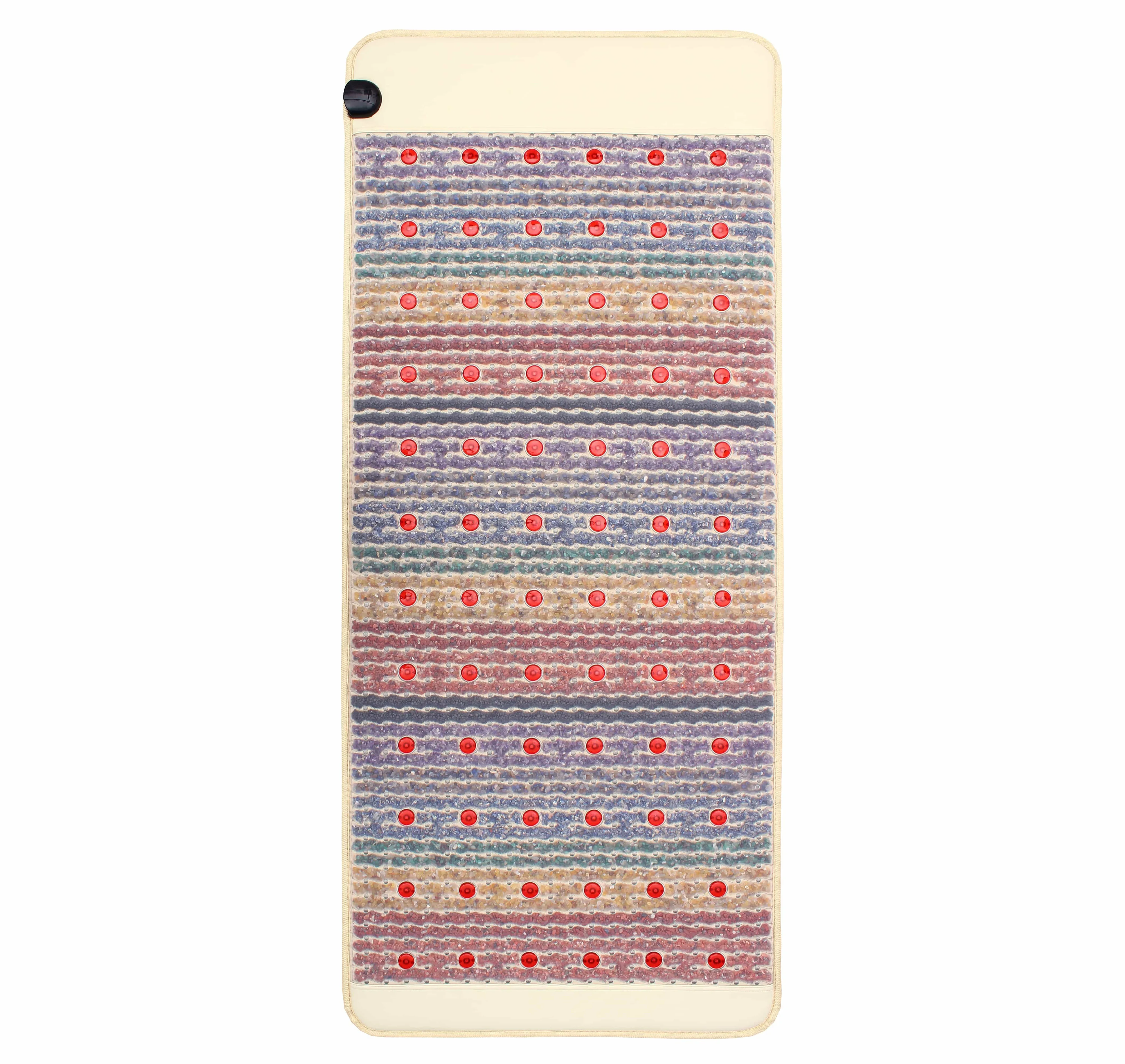 8 Gemstone Chakra Infrared Thermal Heating PEMF Mat PEMF 72 Photon Amethyst Tourmaline Negative ion Magnetic Therapy Mattress