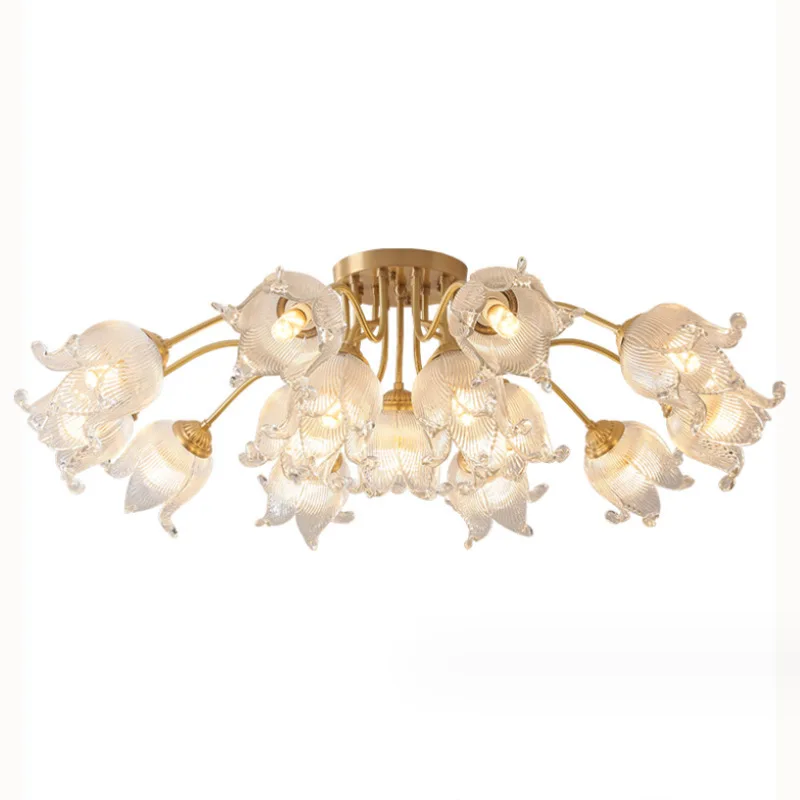

Living room main lamp atmospheric chandelier French flower creative personality bedroom