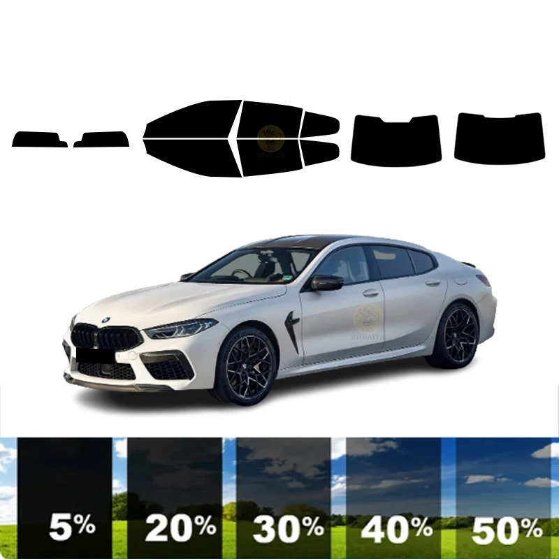 precut Removable Window Tint Film For Car 100% UVR 5%-35%VLT Heat Insulation Carbon ﻿For BMW 8 SERIES 4 DR GRAN COUPE 2019-2023