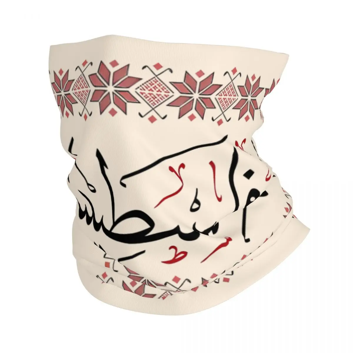 Palestine Arabic Calligraphy Keffiyeh Bandana Neck Gaiter Printed Kufiya Mask Scarf Multi-use Face Mask Fishing for Men Women