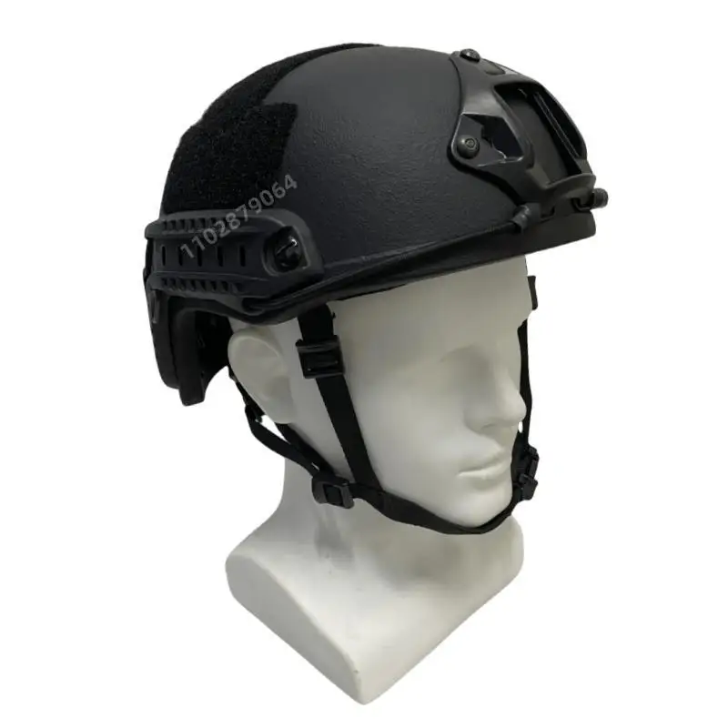 Casco táctico de corte balístico alto, armadura a prueba de balas, seguridad, NIJ IIIA fast, negro, verde militar, casco balístico