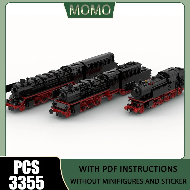 Moc Building Blocks German Steam Locomotives Moc-Pack (BR23, BR44, BR66)  Model Technology Brick DIY Assembly Construction Toy