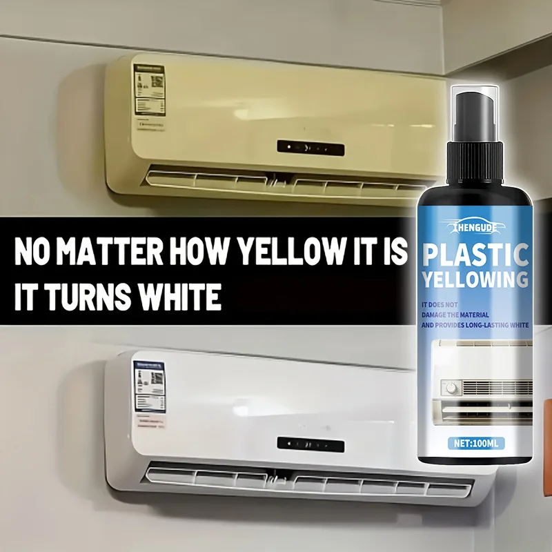 Plastic Freshening Spray, Instant Whitening and Stain Removal, Car Interior Cleaner, Air Conditioner Defroster, Screen Cleaning Solution