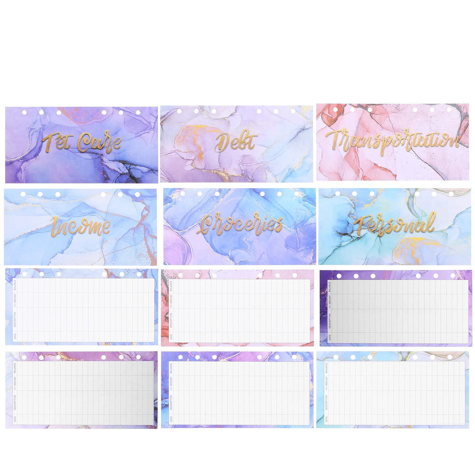 3 كتب بطاقات الميزانية خفيفة الوزن ومحمولة وأوراق الميزانية اليومية وخطة توريد وتتبع النفقات ومتتبع المغلف النقدي #1