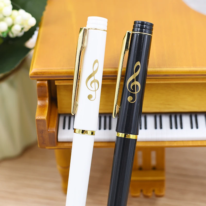 Music Stationery Gel Pens Treble Clef Writing Supplies Refill Black Note Signature Pen Business Style Music Pen Stationery