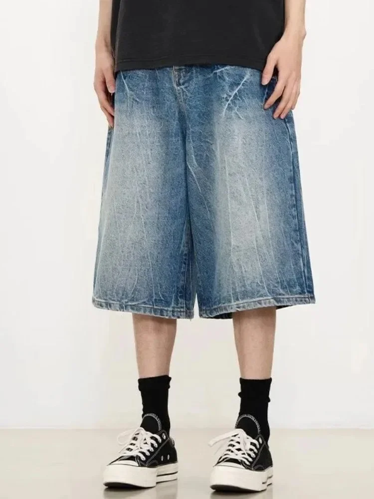 Pantaloncini larghi lavati da donna Nuovi pantaloncini punk oversize coreani da donna Harajuku Pantaloncini di jeans casual larghi a gamba larga retrò anni 2000