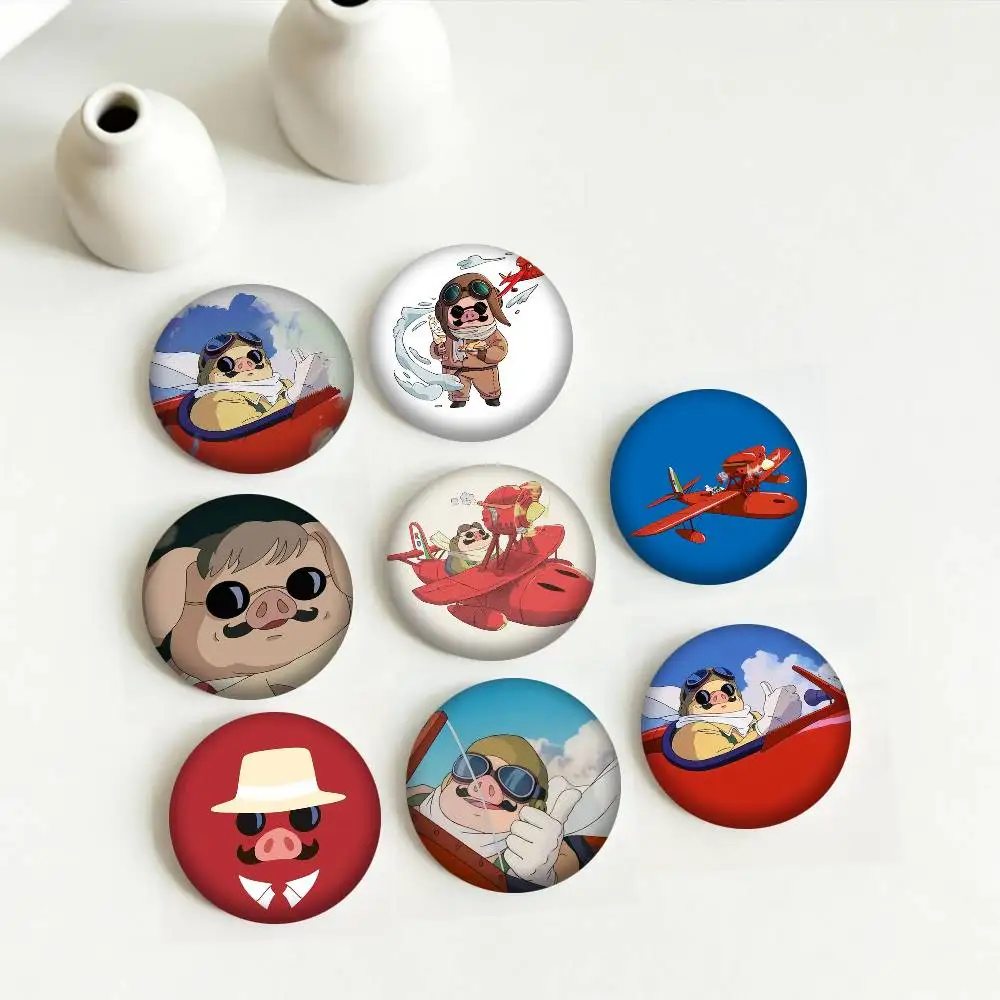 A-Anime Marco Pagot pig 25mm 32mm 44mm 58mm 75mm Brooches Badges Pins for Accessories Gift