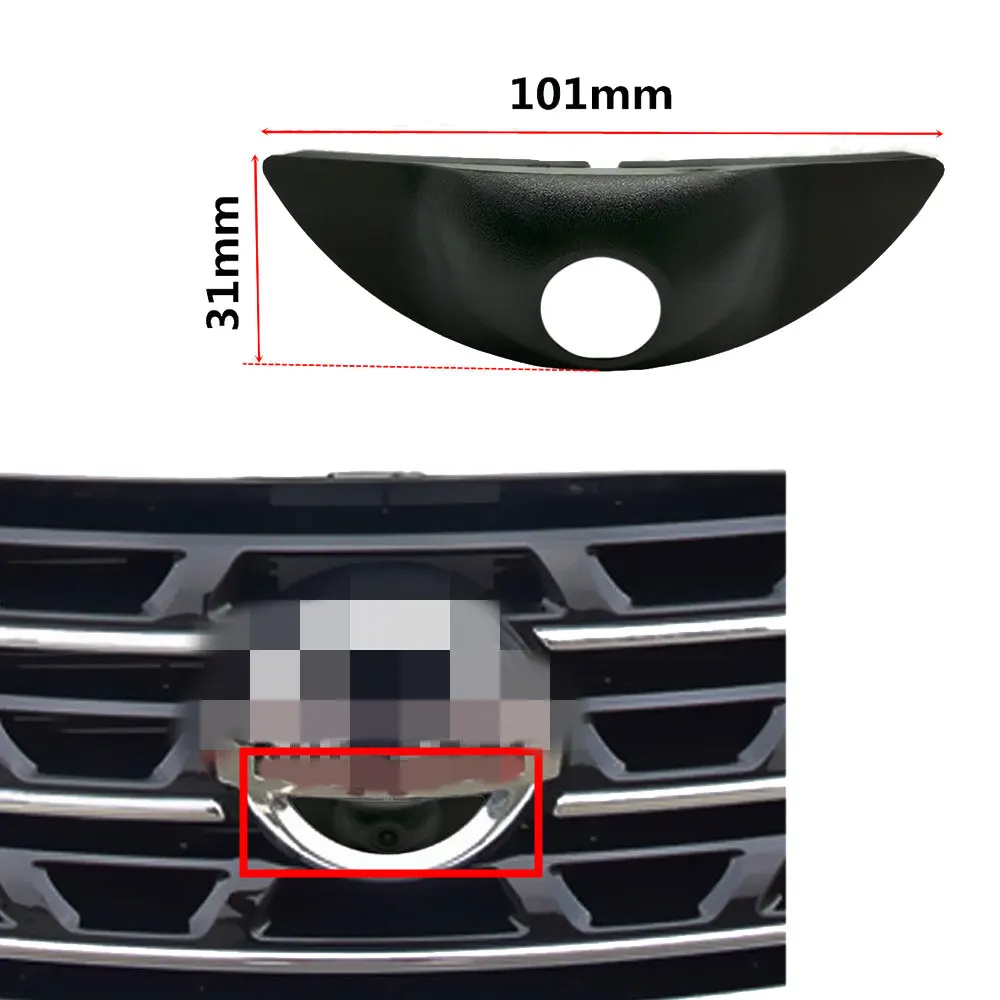 YIFOUM Car Front View Positive Logo Camera Bracket Shell Frame Housing For Nissan Patrol Armada Royale Y62 2017 2018 2019 2020