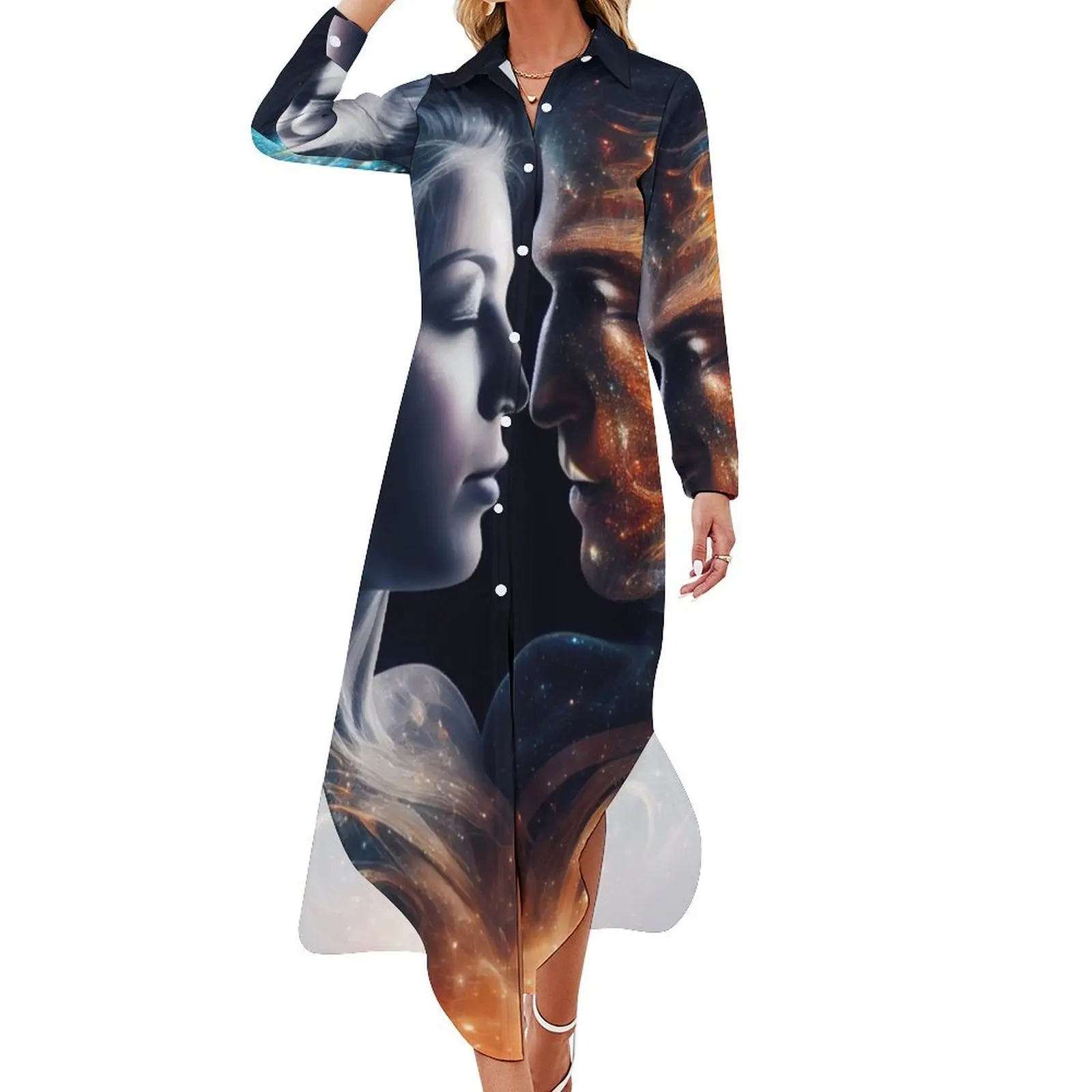 

Soulmate - Twin Flame Long Sleeved Shirt Dress ladies dresses for women 2024 party dresses woman