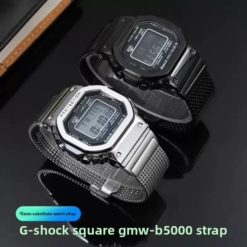 

Миланский тканый ремешок для часов Casio G-Shock GMW-B5000, твердый металлический ремешок из нержавеющей стали, модификация, аксессуары для браслета