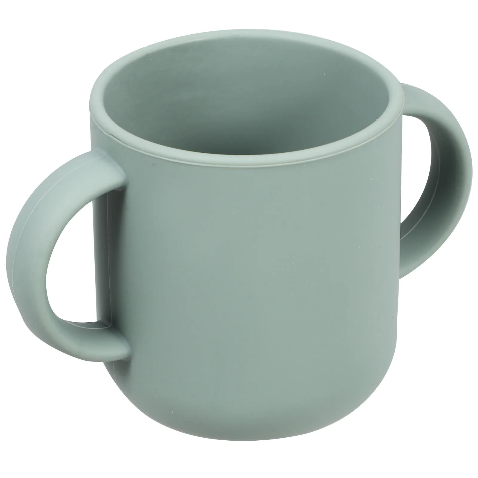 

Детская силиконовая тренировочная чашка с двумя ручками для малышей, для обучения питью воды, молока, чая, безопасная, нескользящая, удобная