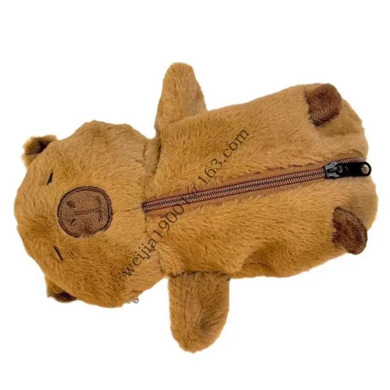 Plush Capybara Pencil Case BACKER CARGE CARGET PENCES PEMIRCIZERS BAS.