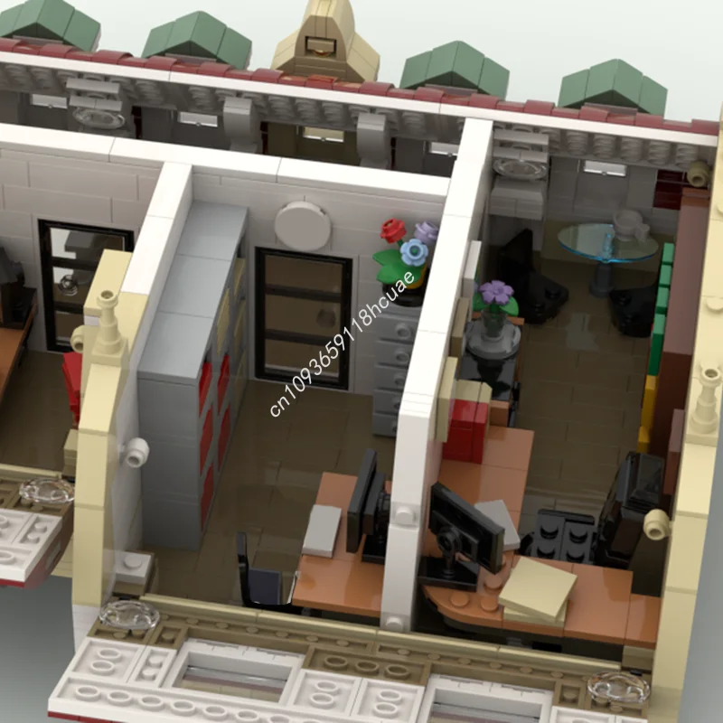 4493 pz MOC Modulare Corte Casa Modulare Modello di Costruzione di Giocattoli Blocchi Architettura Assemblare Regalo Di Natale FAI DA TE Creativo Compleanno