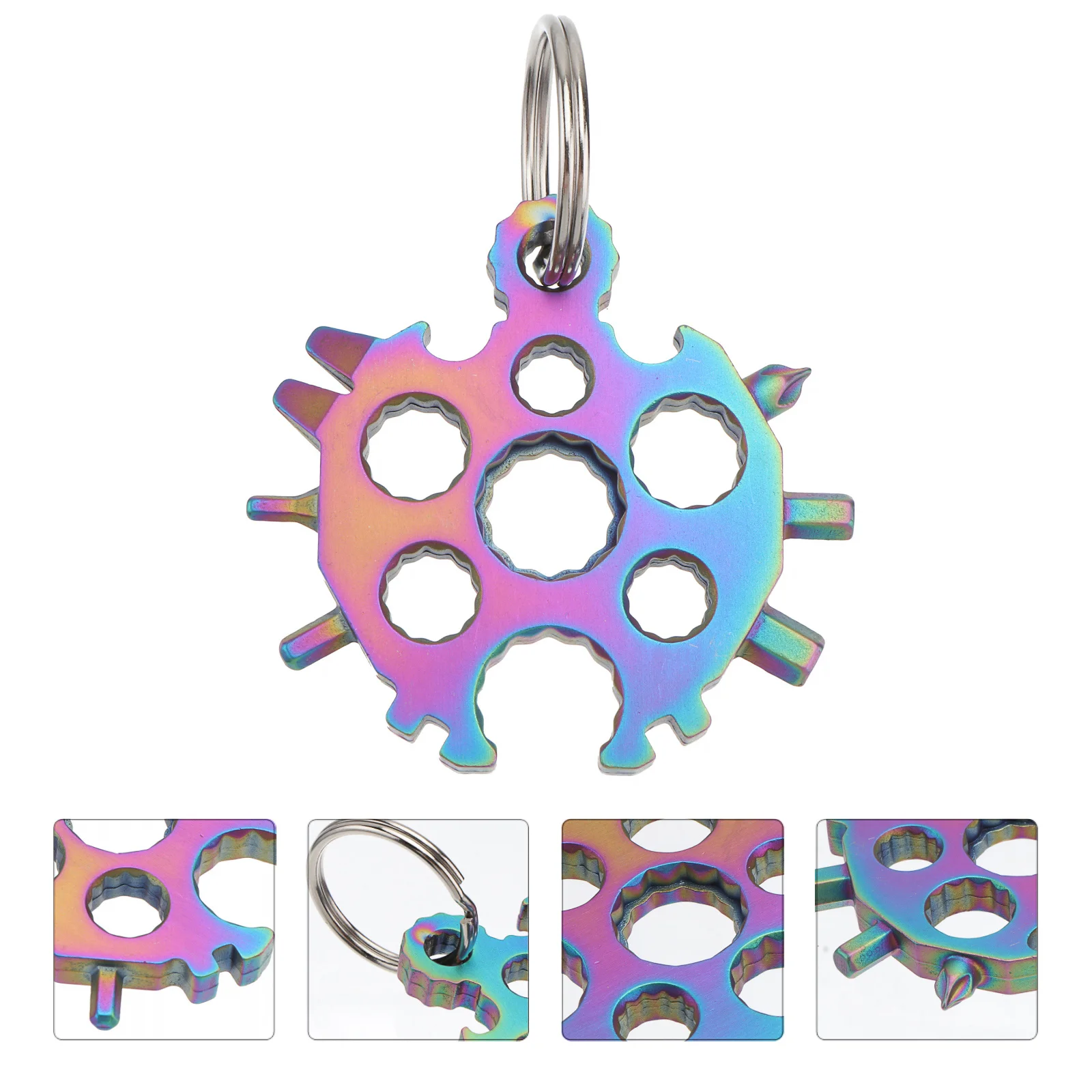 1Pcs Snowflake Spanner 20-in-1 Screwdriver Keychain Tool Sturdy Neat Generous Professional Design Easy Use Snowflake Wrench