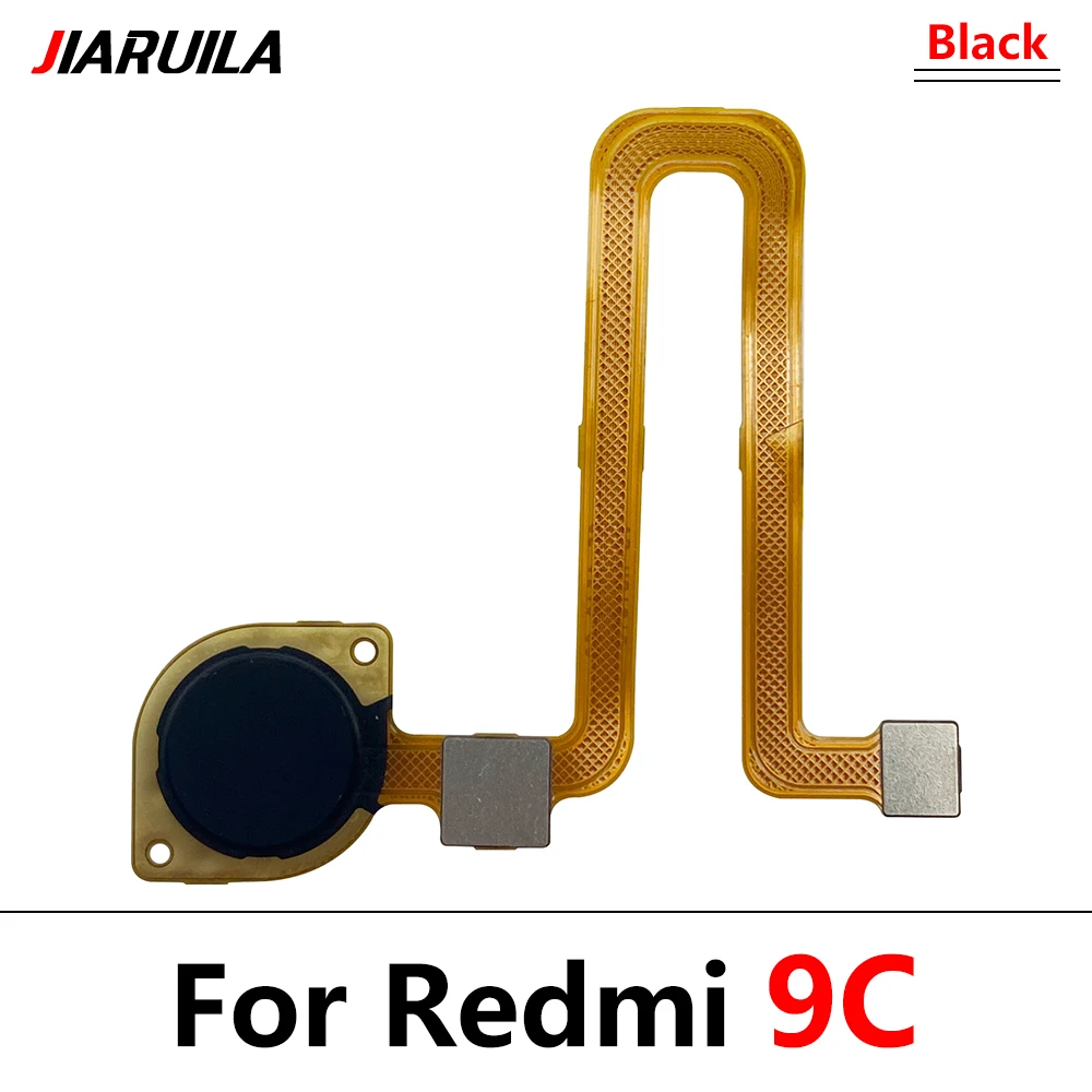 10Pcs，Fingerprint Scanner For Xiaomi Redmi 9C ID Home Button Fingerprint Menu Return Key Recognition Sensor Flex Cable