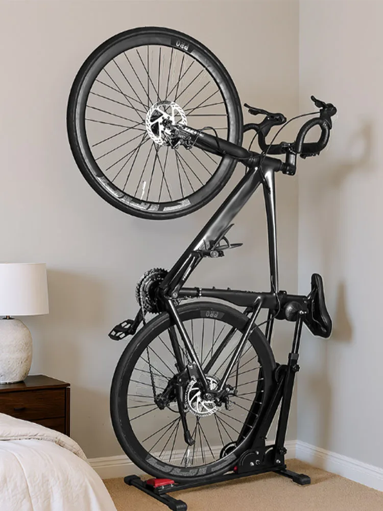AliExpress ZJMZYM 3 in 1 Bike Floor Stand Adjustable Foldable Bicycle Parking Rack for Mountain Road Bikes Vertical Horizontal Storage Maintenance