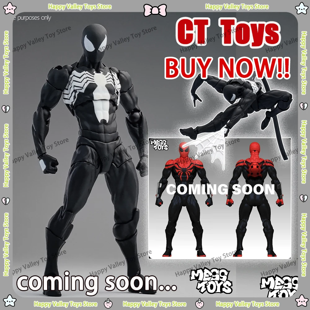 

MessToys Ct Toys Black Red Spider Figure Mess Toys Anime Action Figure Figurine Statue Pvc Model Customized Children Toys Gift