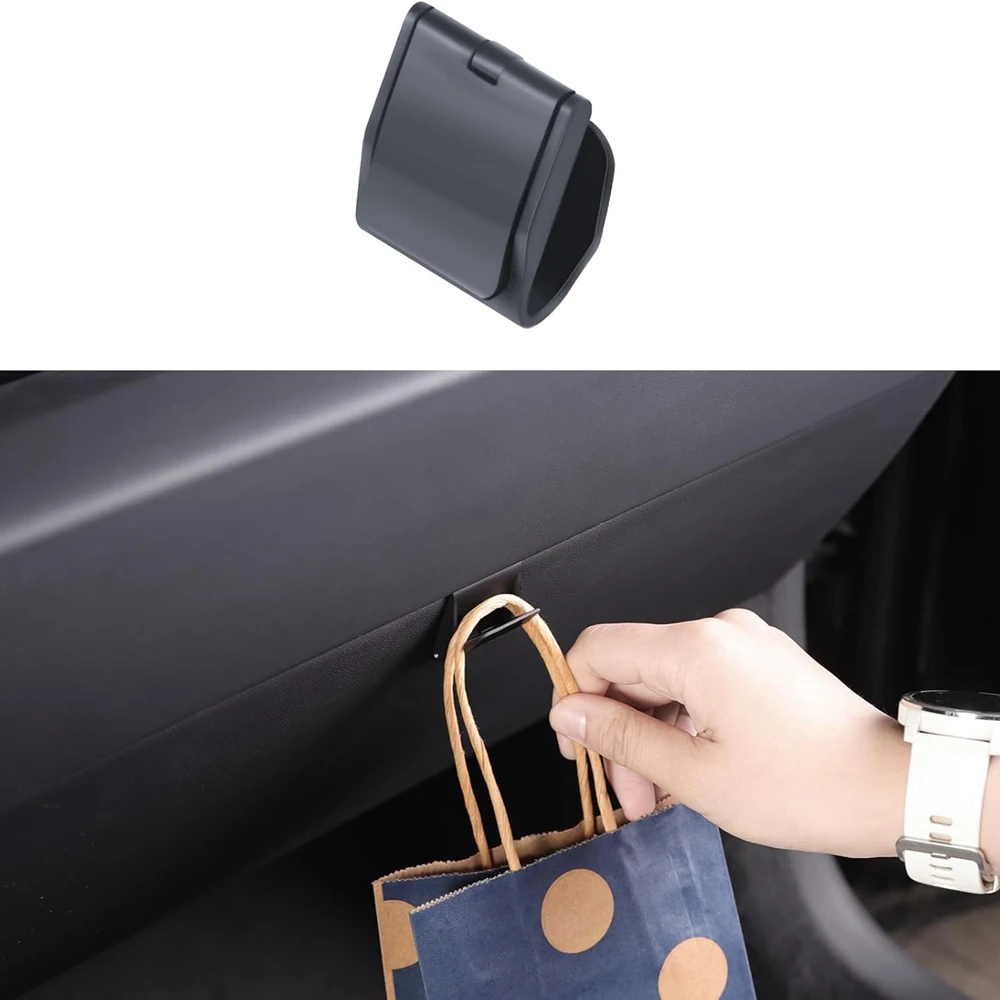 Gancho para Porta-Luvas para Tesla Model 3 Y YL Y L Juniper 2025 2026, Organizador de Porta-Luvas, Suporte para Bolsa, Clipe de Armazenamento, Acessórios