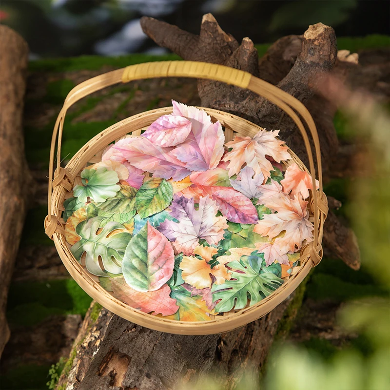 

12 упаковок/лот, серия «Лист», милая ретро декоративная белая наклейка из воловьей кожи