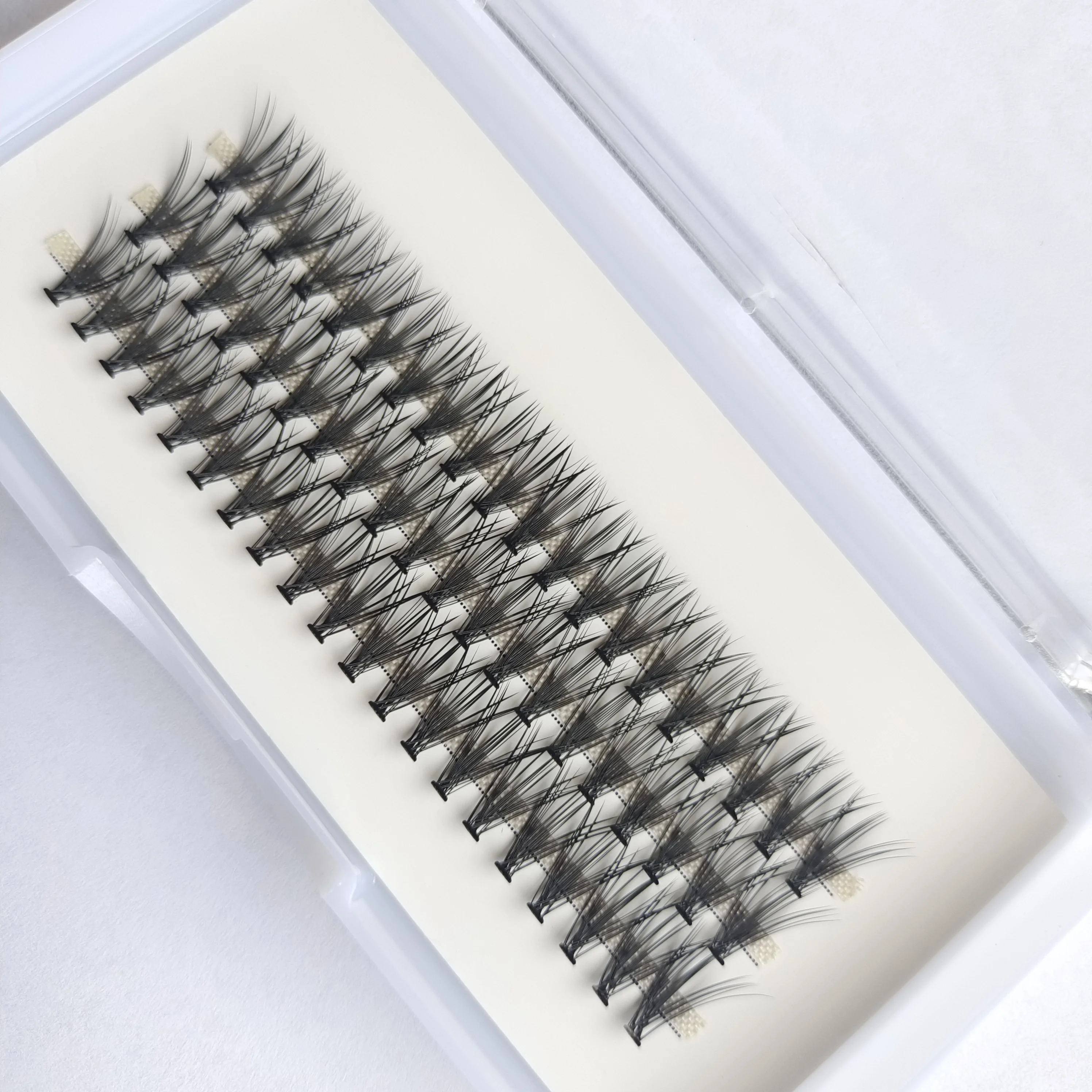 handmade lahes 10D20D30D for makeup invidual eyelashes  clusters bunches silk lashes  by korea makeupartist