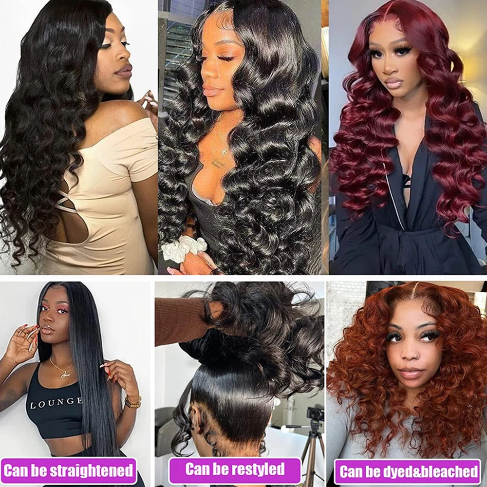 12A Malaysian Loose Wave Bundles With 13x4 Lace Frontal Human Hair 3/4 Bundles With Frontal Swiss Lace Indian Raw Hair Bundles