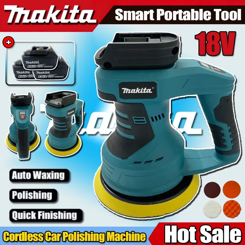 

Makita 8 Gears Cordless Polisher Rechargeable Car Buffer Polisher Machine Electric Rotary Tool For 18V Battery