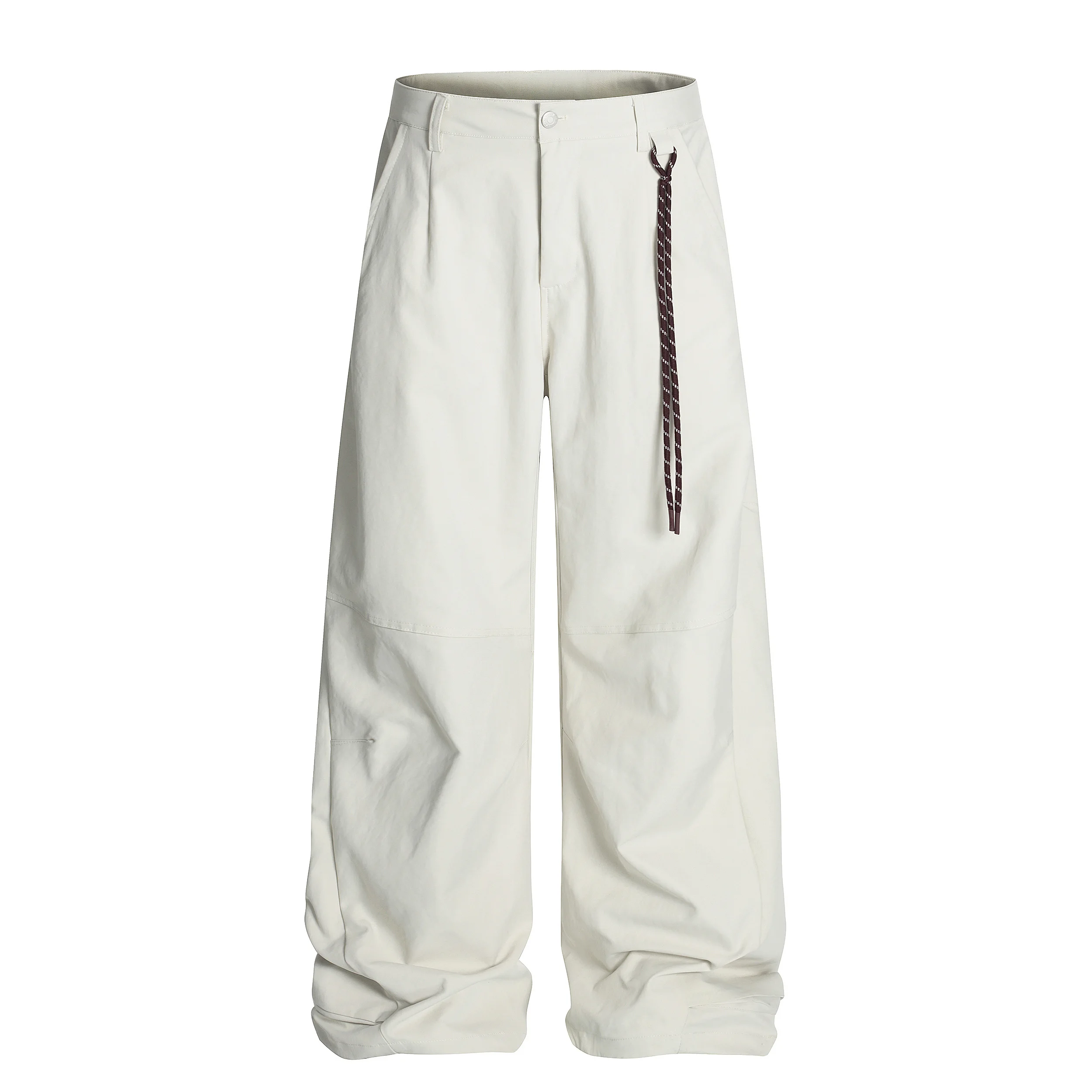 

GXFortune American Sle Loose Straight Leg Trousers Men Women High Street Casual Pants Drapey Wide Leg Pants Polyester Fiber