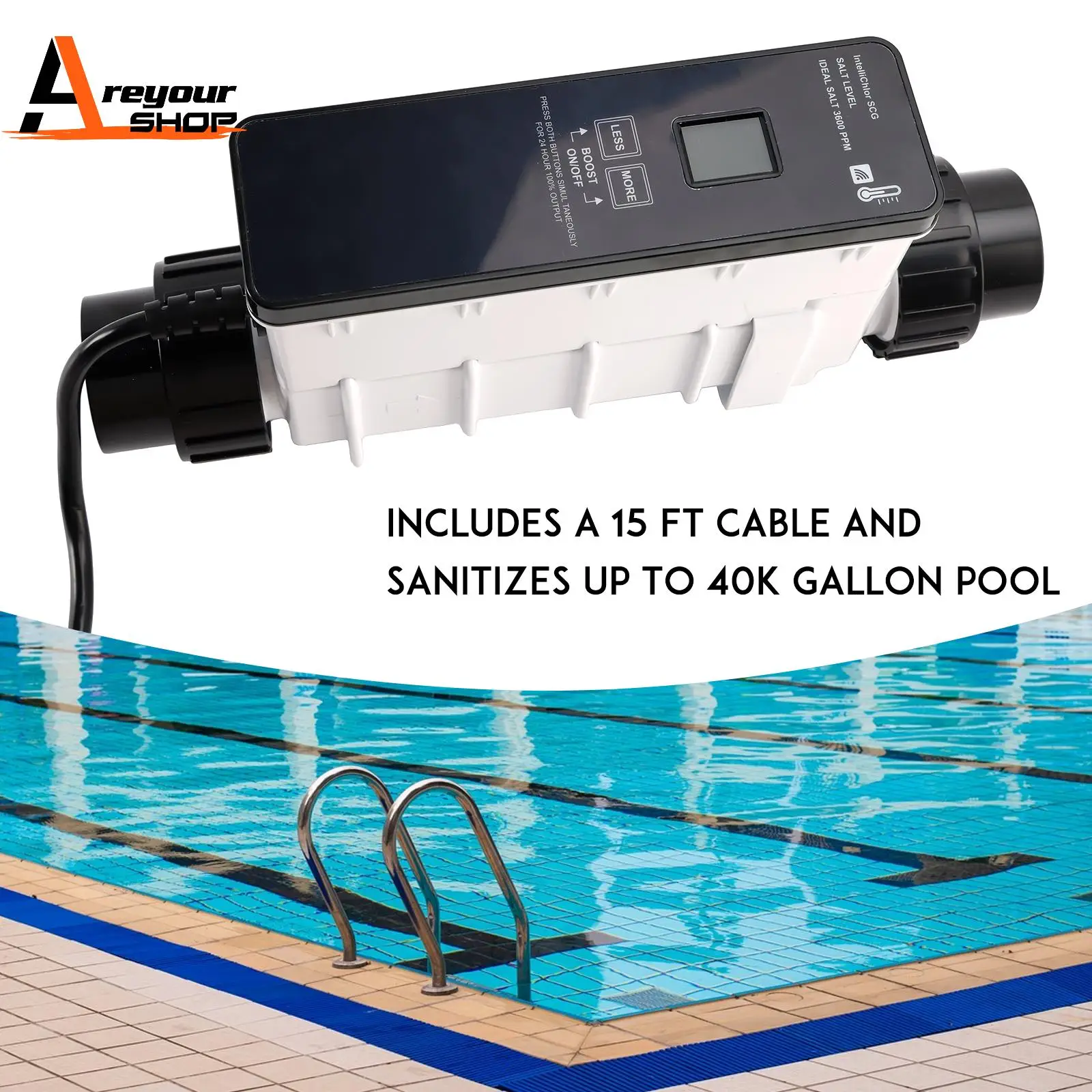 

IC40 EC-520555 Сменный генератор хлора соленой ячейки для подземных бассейнов