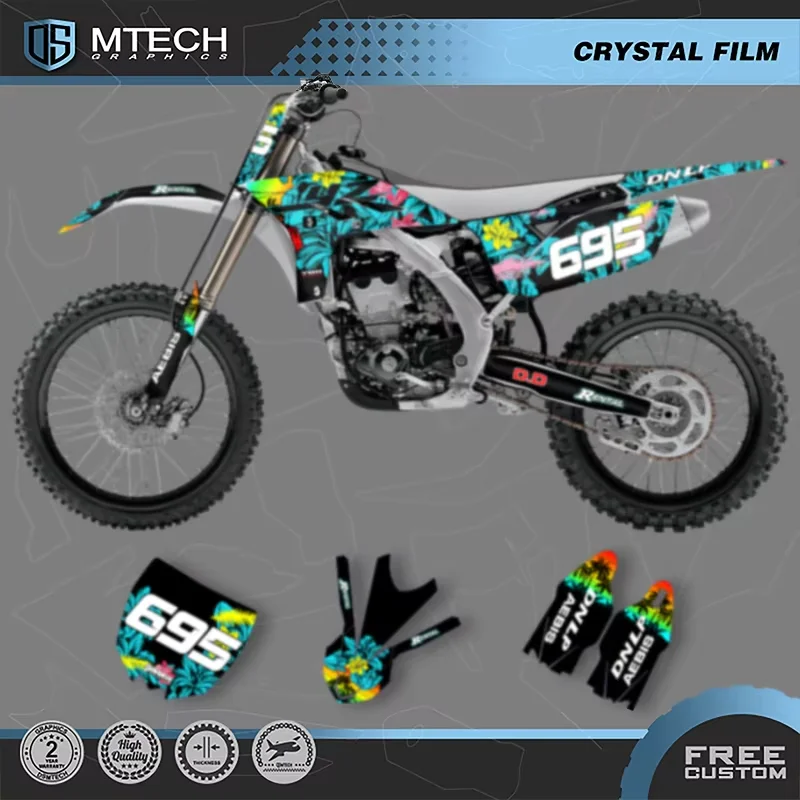 

DSMTECH Motorcycle Graphics Background Decals Stickers Kits for YAMAHA YZF250 2010 2011 2012 2013 008
