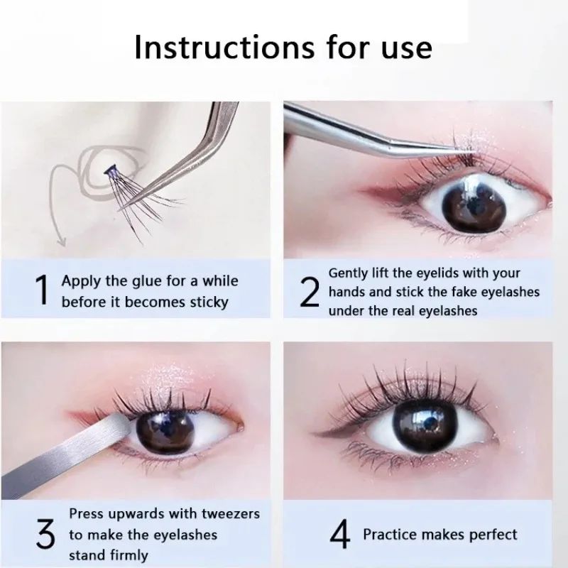 กาวติดขนตาปลอม 1-10 ชิ้น แห้งเร็ว ติดทนนาน กาวติดขนตาปลอมแบบมืออาชีพ แข็งแรง สำหรับต่อขนตา DIY อุปกรณ์แต่งหน้า