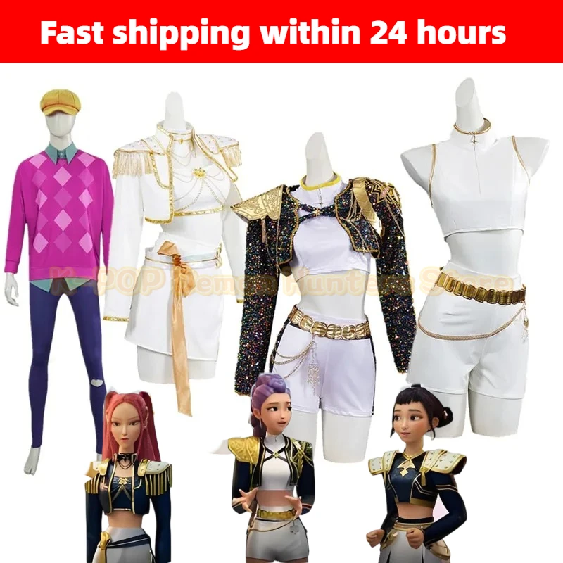 

New Hunters Zoey Mira Rumi Cosplay Kids Vest Costume 2025 Demons Baby Boys Top Hat Pants Outfits Halloween Carnival Party Suit