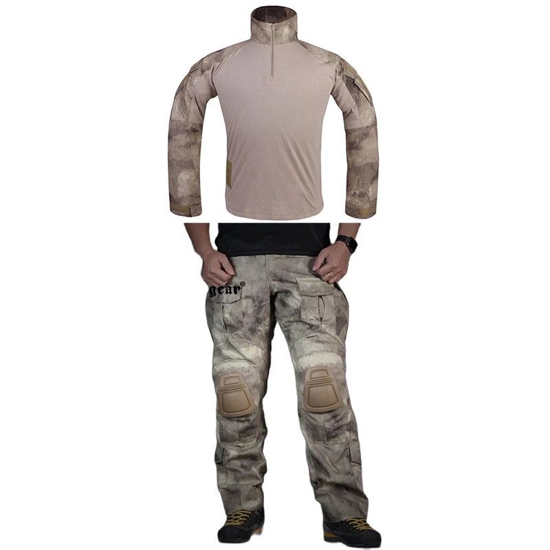 

Emersongear Tactical G3 Combat Uniform Sets Mens Suit Shirt Pants Tops Duty Cargo Trousers Aorsoft Training Hunting AT