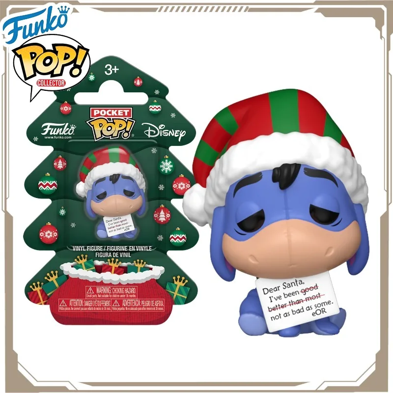 

Funko POP Original Winnie The Pooh Anime Figure Christmas Tree Modelling Eeyore Action Figure Toys for Boys Girls Kids Gift