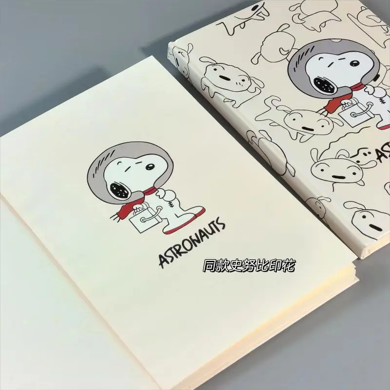 New Kawali Peanuts Snoopy Diary Hard Shell Notebook Horizontal Line Book Stationery Ins Student Cute Toys Birthday Gift For Kids