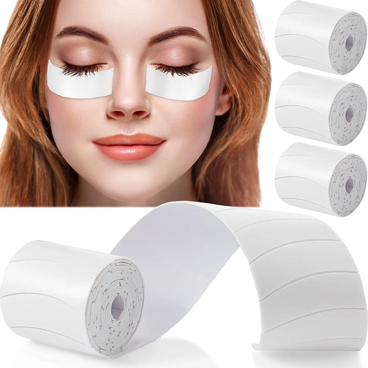 ANJOSIRMA Painless eyelash tape 110 pcs easy to remove  PE eye patch,eye transplant makeup tools makeup stickers