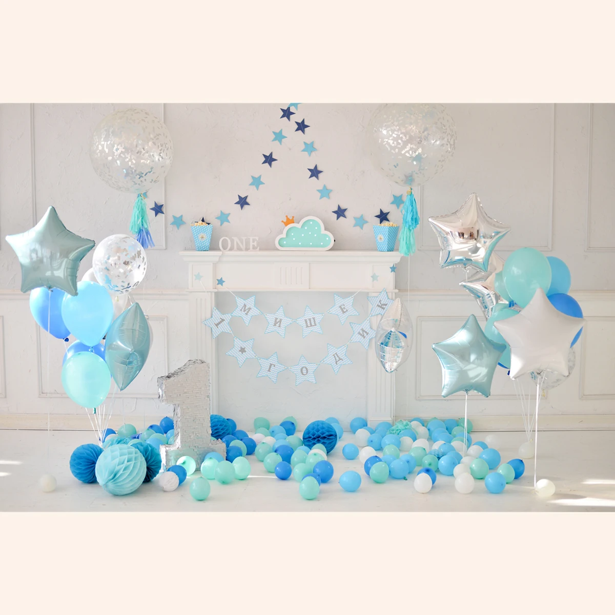 

1St Birthday Photo Backdrop 3D Photography Background Cloth 5X3Ft Seamless Wrinkle Free For s Party Background Props