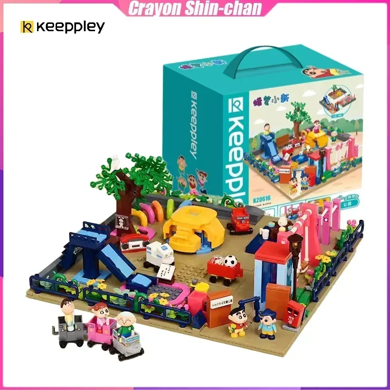 

Keeppley Crayon Shin-chan Building Blocks Anime Garden Decoration Puzzle Assembling Model Toys Birthday Gifts for Boys and Girls