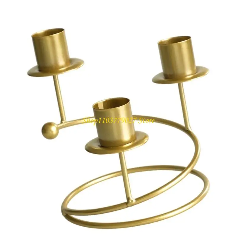 C4DF Nordic Metal Holder Stand Decorative Candlestick Holder for Decorations Wedding, Dinning, Party