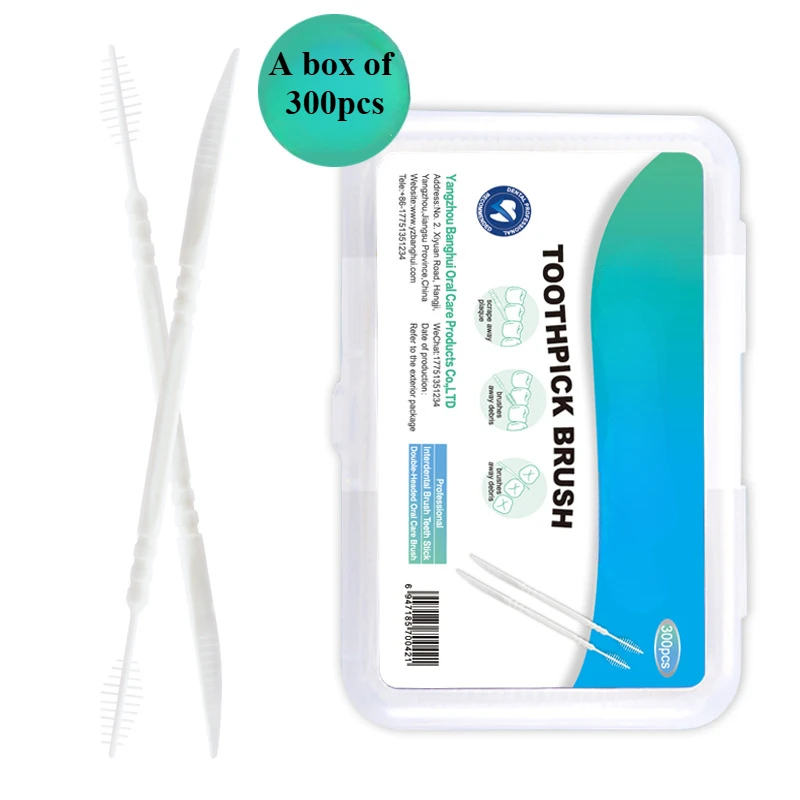 

Fishbone Toothpick Oral Toothpicking Artifact Interdental Brush Portable Disposable Double-ended Plastic Toothpick ToothBrushes