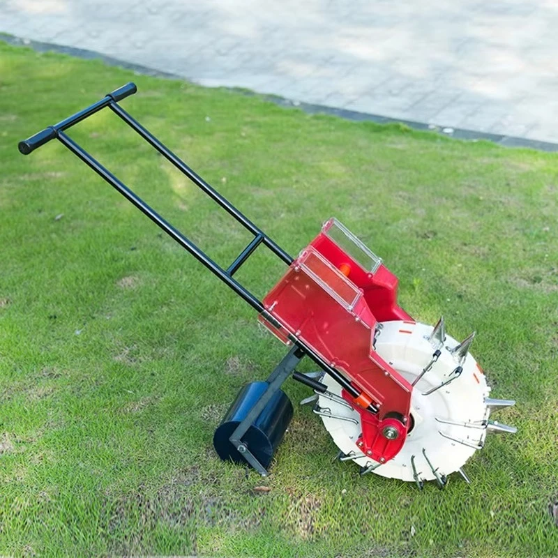 Agricultural Hand Push Vegetable Seeder Stable Feeding Structure Convenient Adjustment Ideal For Garden Daily Farm Cultivation