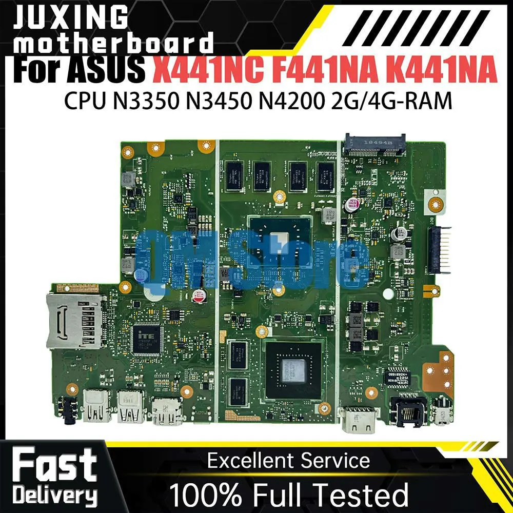 

Notebook Mainboard For Asus X441NC X441NA X441N A441N F441NA K441NA Laptop Motherboard N4200 N3350 N3450 CPU 2G 4G RAM