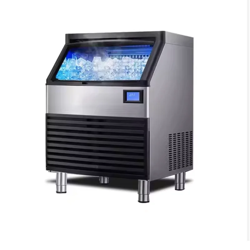 Energy-saving 100kg daily crystal ice maker 110V industrial cube ice maker 500kg storage