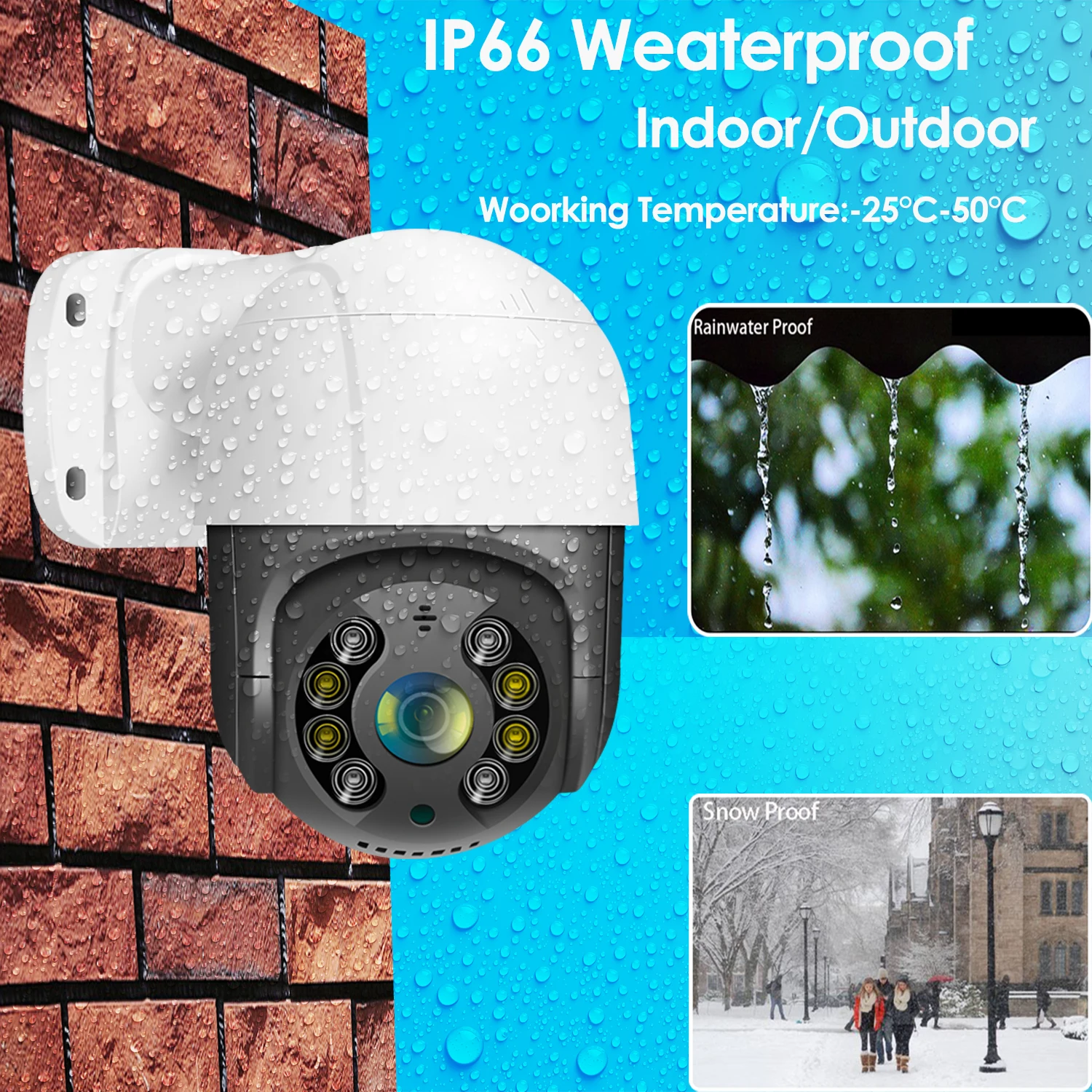4K 8MP 2.5'' POE PTZ Video IP CCTV Surveillance Security NetworkCamera System Kit FaceDetection 4XDigital ZOOM OutdoorWaterproof