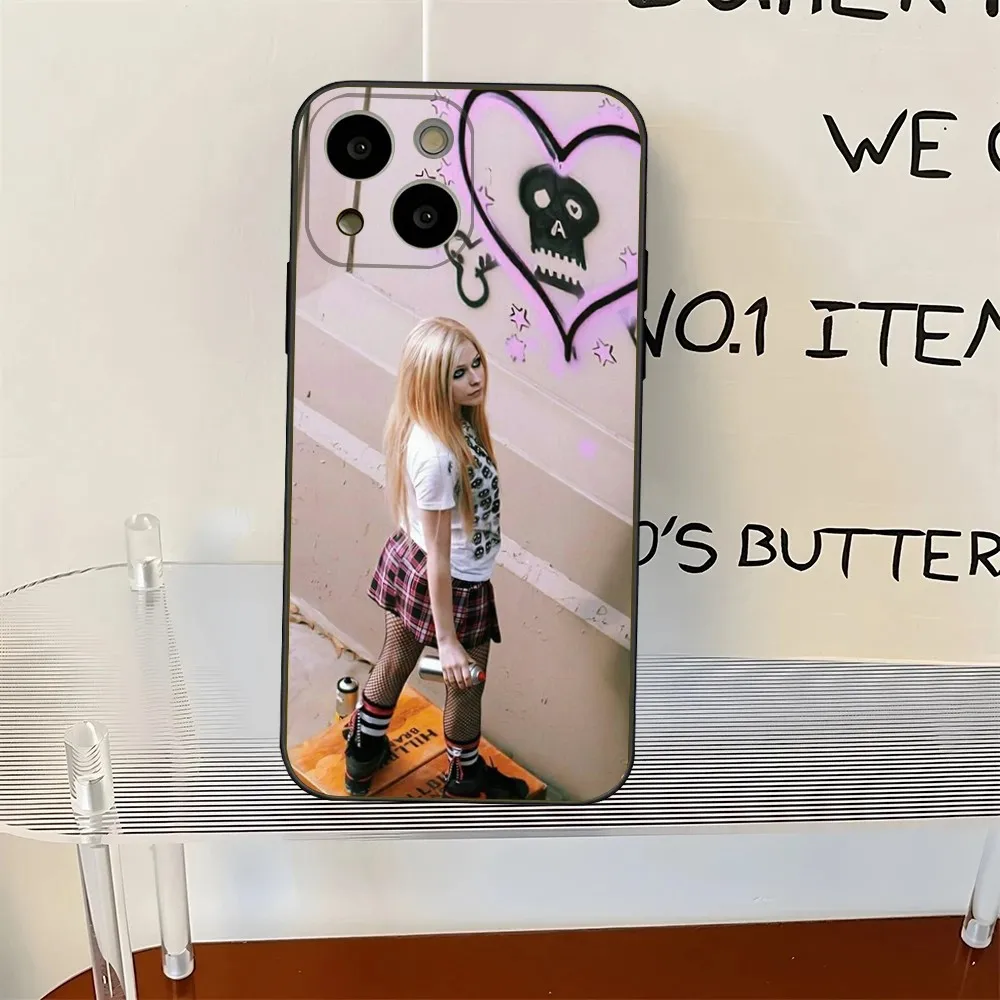 Singer Avril Lavigne Phone Case For iPhone 16,15,14,13,12,Pro,Max,11,7,8,Plus,XR,XS Max Shockproof Silicone Soft Shell