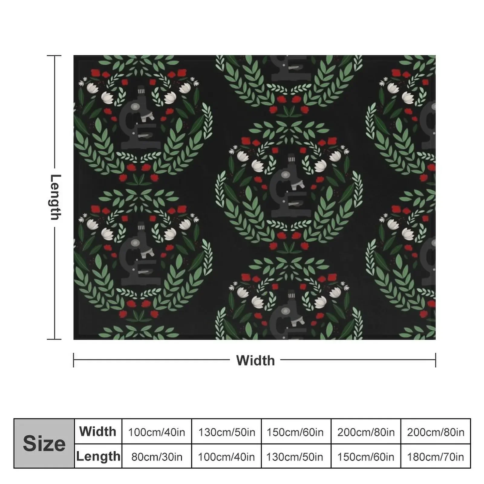 Folk Christmas Microscope Throw Blanket Blankets For Bed Plaid Decoratives Blankets