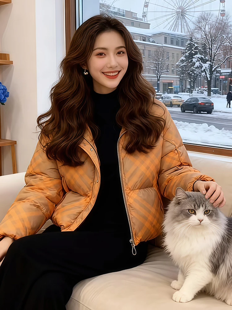 

Модная высококачественная женская зимняя куртка из хлопка с цветными блоками, новая модель, в корейском стиле, с комбинированными вставками, утепленное пальто.