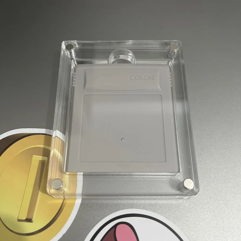 Jeden gniazdo Wysoka przezroczystość Akrylowa magnetyczna osłona ssąca Pudełko do przechowywania gier Twarda obudowa na kartridż GameBoy GB GBC — zdjęcie produktu 2