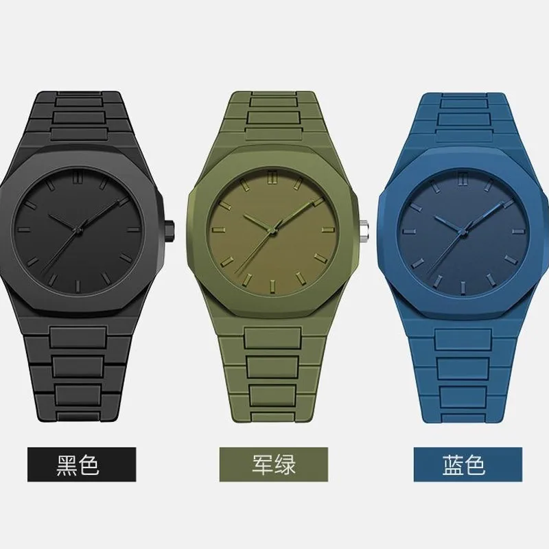 ساعات عصرية للرجال والنساء بلون الحلوى، ساعة رياضية كوارتز من البلاستيك والبولي كربونات مقاومة للماء وتخصيص العلامة التجارية