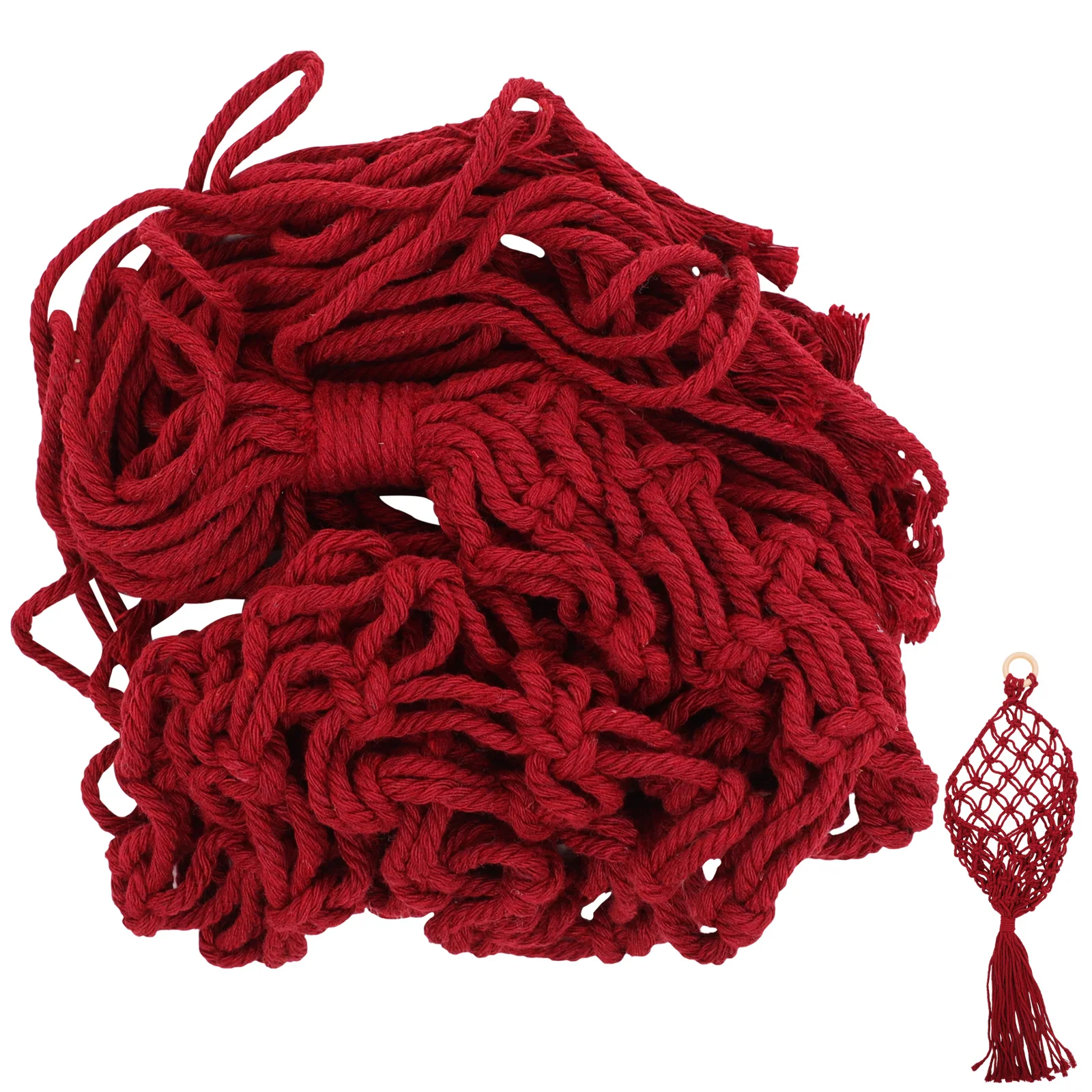 

Hanging Fruit Vegetable Basket Woven Cotton Rope Mesh Bag Wall Decor Gift Packaging Box Kitchen Storage Macrame Vegetables